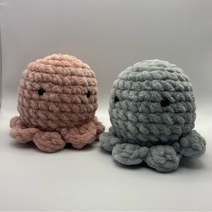 Handmade Crochet Octopus Plushie Set